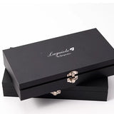 Black jewelry box with 'Laguiole by Jean Dubost' branding on a white background