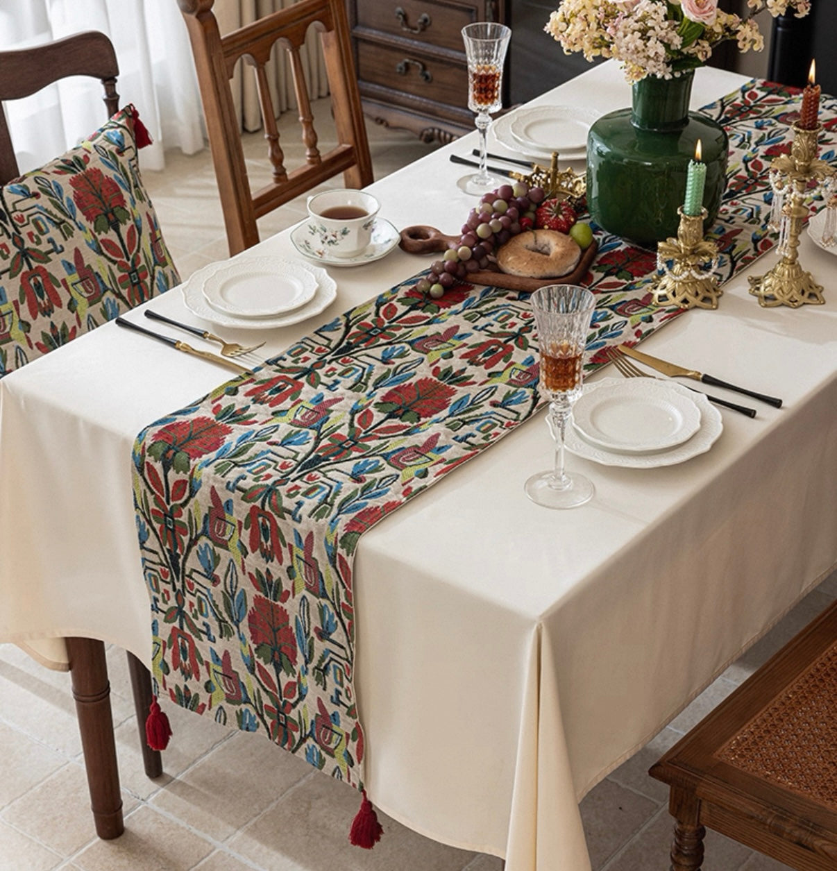 Flower table runner