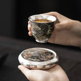 Ink Dragon” | Handmade 999 Fine Silver Kung Fu Tea Set