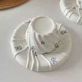 French Vintage Floral Ceramic Coffee Cup Set