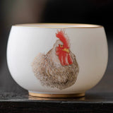 12 Zodiac Animal Tea Cups — Handcrafted Fine White Porcelain with Luxury Gift Box
