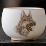 12 Zodiac Animal Tea Cups — Handcrafted Fine White Porcelain with Luxury Gift Box