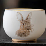 12 Zodiac Animal Tea Cups — Handcrafted Fine White Porcelain with Luxury Gift Box