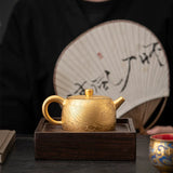 "Royal Phoenix & Dragon Gilded Teapot — Master Handcrafted Ceramic Art"