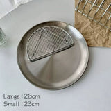 [2-Set] Stainless Steel Fried Food Tray with Oil-Draining Rack
