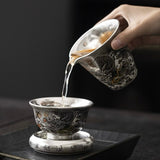 Ink Dragon” | Handmade 999 Fine Silver Kung Fu Tea Set