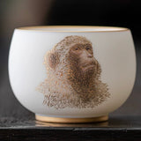 12 Zodiac Animal Tea Cups — Handcrafted Fine White Porcelain with Luxury Gift Box