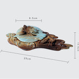 Decorative item with measurements on a white background