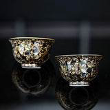 “Midnight Lotus” Oriental Porcelain Tea Cup