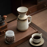 Vintage Ceramic Pour-Over Coffee Pot Set